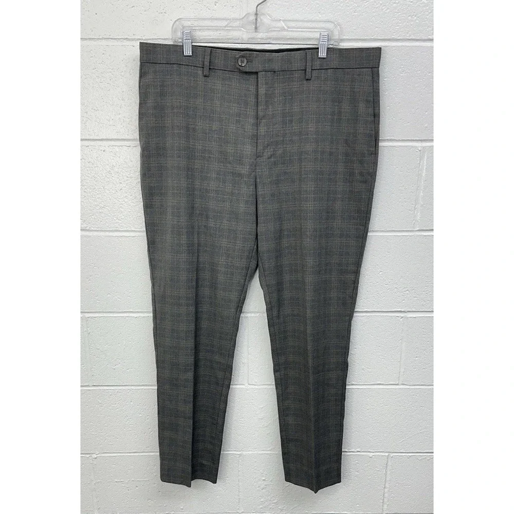 Banana Republic Tailored Fit Glen Plaid Dress Suit Trouser / Men's 38x32